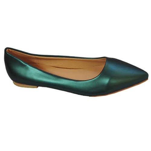 green flat shoes womens