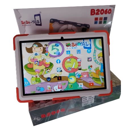 Tab B-2060 Kids Tablet - 10.1" - 256GB ROM - 6GB RAM - 4G Dual SIM - 6000mAh - Orange Case.