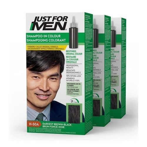 Just For Men Shampoo-in Color Gray Hair - Darkest Brown-black - H50 - Pack  Of 3 | Konga Online Shopping