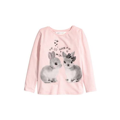 H & M Girls Rabbit Love Top - Pink | Konga Online Shopping