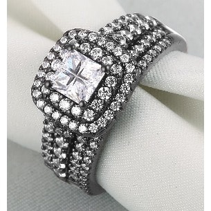 Black wedding outlet rings female