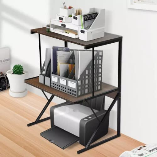 Book And Printer Shelf For Home, Off Surface Desk Shelf