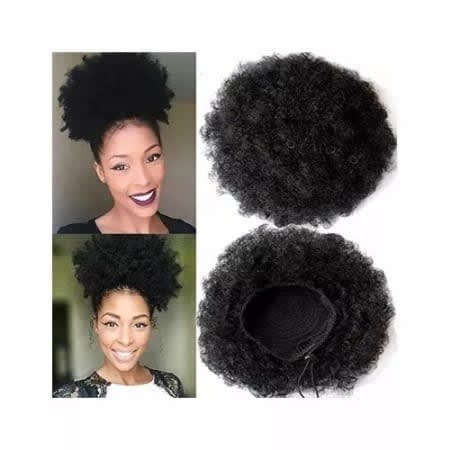 afro wig bun