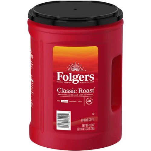 Folgers Classic Roast Medium Ground Coffee 1.23kg 400 Cups Konga