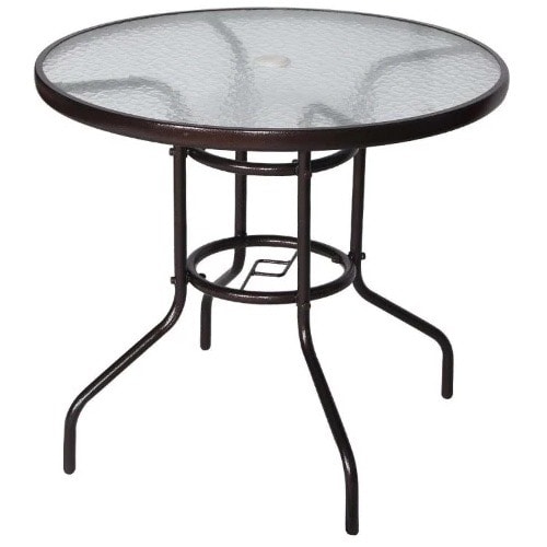 White Tempered Glass Patio Table – Glass Designs