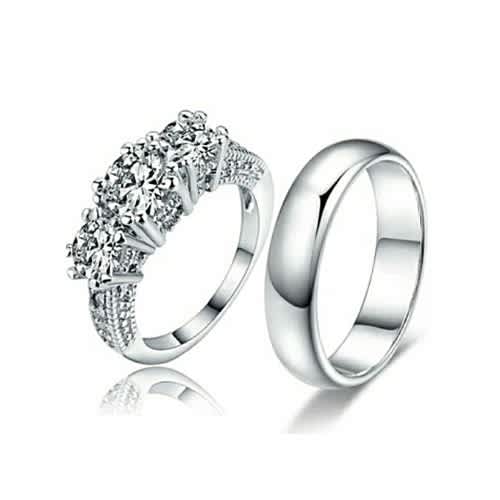 Stainless Steel Wedding Ring Set Konga Online Shopping