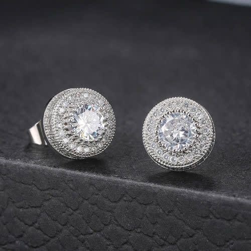 Mens clip on diamond earrings on sale