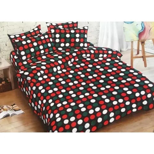 Multicolored Polka Dot Bedding Set 1 Duvet 1 Bedsheet And 4