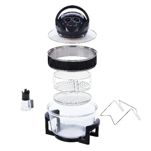 Daewoo Halogen Air Fryer Low Fat Oven 17l 1300W Black Konga