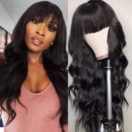 Eddike hente Dårlig skæbne Diva Hair Wig 22" Body Wave Hair Wig With Fringe - Black | Konga Online  Shopping