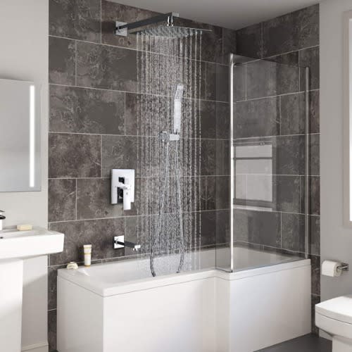 Condict Shower Faucet Set With Tub Spout And 10 Rain Shower Head Wall Mounted