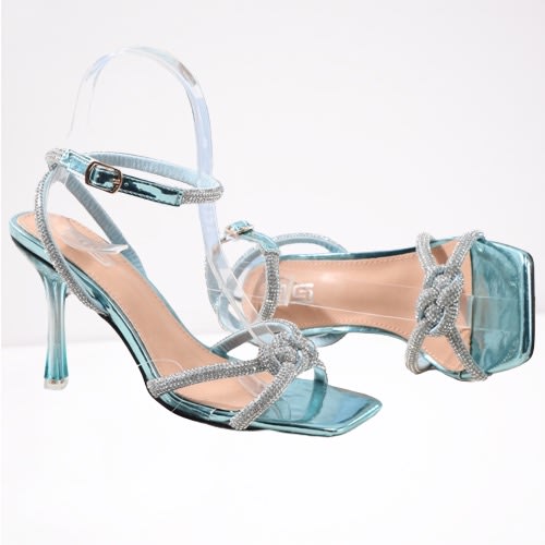 Glass Heels Stone Studded Sandals Green Konga Online Shopping