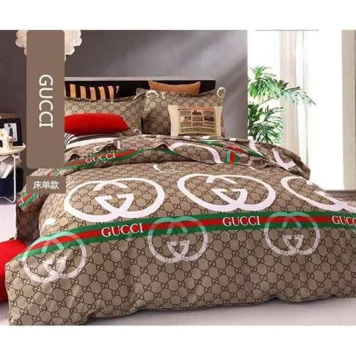 Gucci Inspired Print Bedsheet With 4 Pillowcases Konga Online