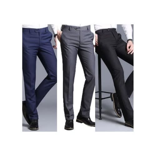 Suit Trousers - 3 In 1 - Black - Navy Blue And Ash | Konga Online Shopping