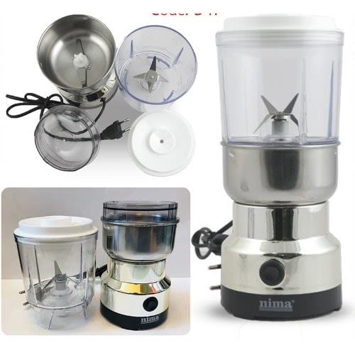 Nima Electric Grinder & Blender Stainless Steel Big 2 In 1