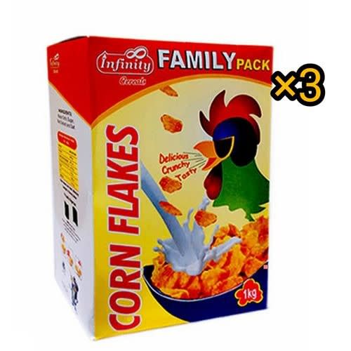 Corn Flakes Family Pack - 1kg X 3 Packs.
