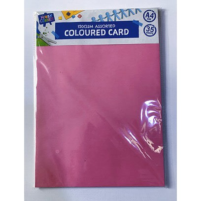 A4 Coloured Card - Baby Pink