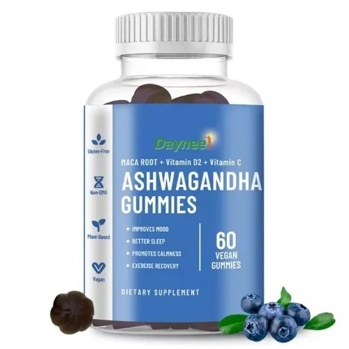 Daynee Maca Root + Vitamin D2 + Vitamin C Ashwagandha Gummies