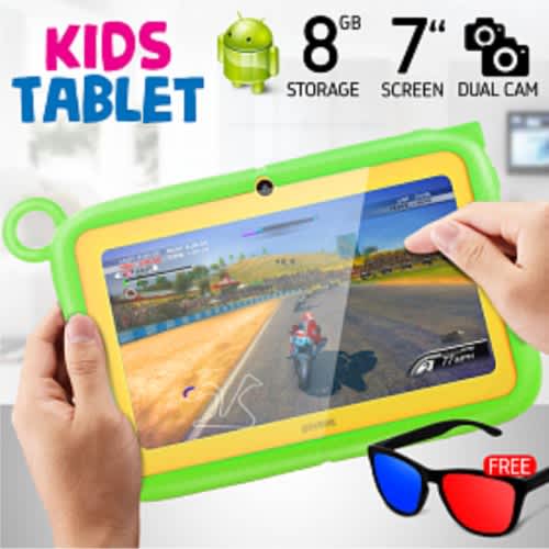 kids learning tablet 7 inch android 6 1 8gb 1gb ddr3 wi fi dual camera green