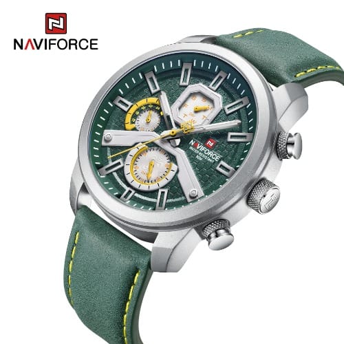 Naviforce Leather Strap Men s Wrist Watch Green Konga Online