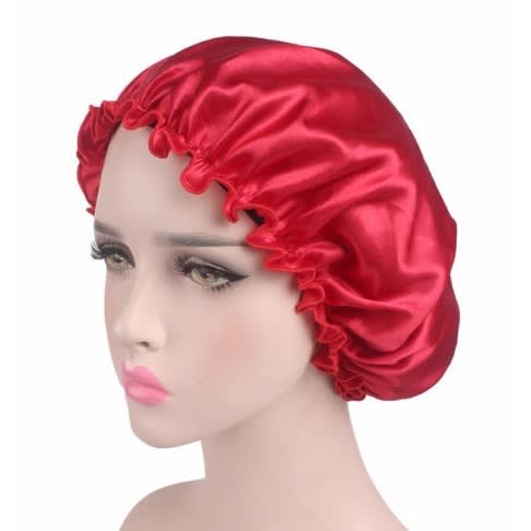 Satin Hair Bonnet For Sleeping - Red | Konga Online Shopping