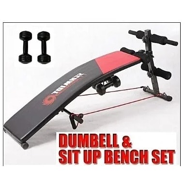 Curved Situp Bench With Dumbbells Resistance Band Konga Online