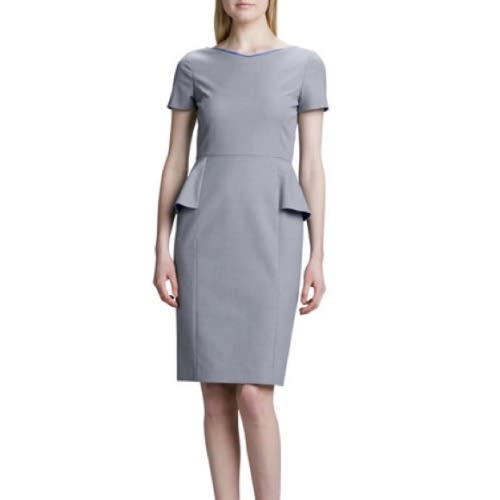 gray peplum dress