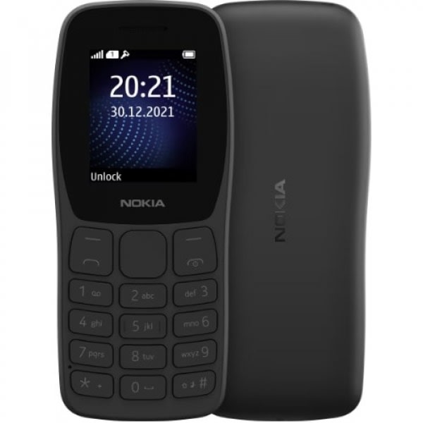 Nokia 105 Africa Edition - Dual Sim - 4MB Rom - 4MB Ram - 800mAh - Charcoal.