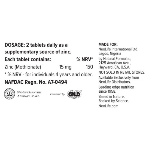 Neolife Chelated Zinc 100 Tablets Konga Online Shopping