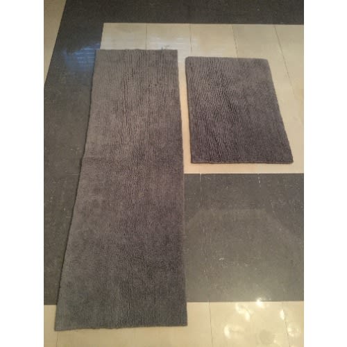 Whitley Willows Reversible Bath Mat & Runner Set Grey Konga