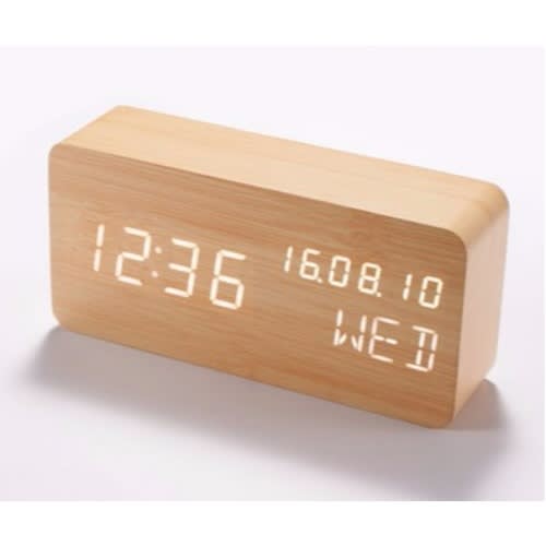 Led Wooden Digital Table Clock Konga, Wooden Digital Table Clock
