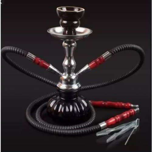 Mini Portable Shisha Hookah Complete Set With Double Hose Black Konga Online Shopping