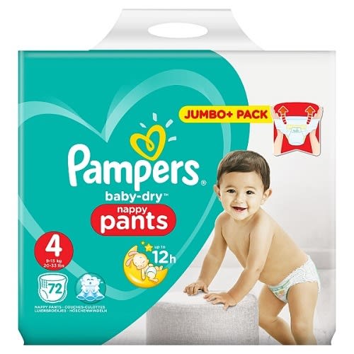 pampers baby dry nappy pants 4