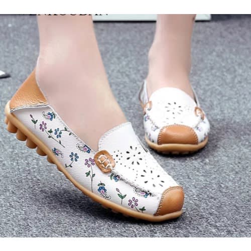 ladies white loafers