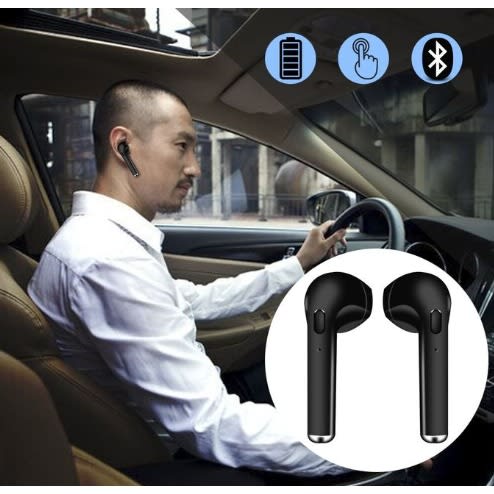 I7s TWS  Wireless Bluetooth Earphones - Black.