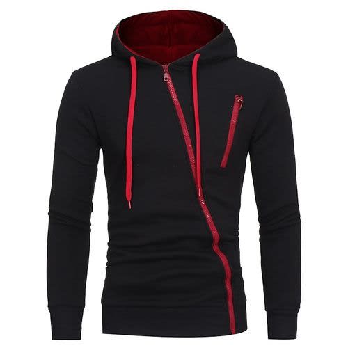 Oblique zipper hoodie shop