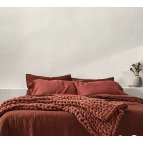 Casaluna Knit Blanket ''Dark Clay'' Full Queen Konga Online Shopping