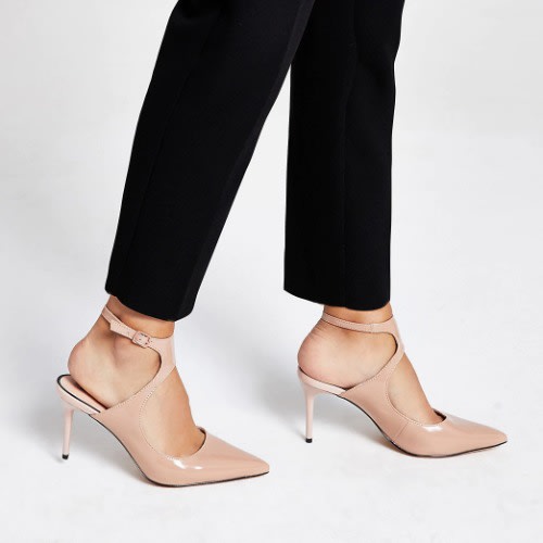 light pink patent heels