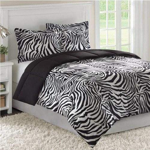 Zebra Patterned Duvet 4 Pillow Cases 1 Bedspread White Konga Zebra Patterned Duvet 4 Pillow Cases 1