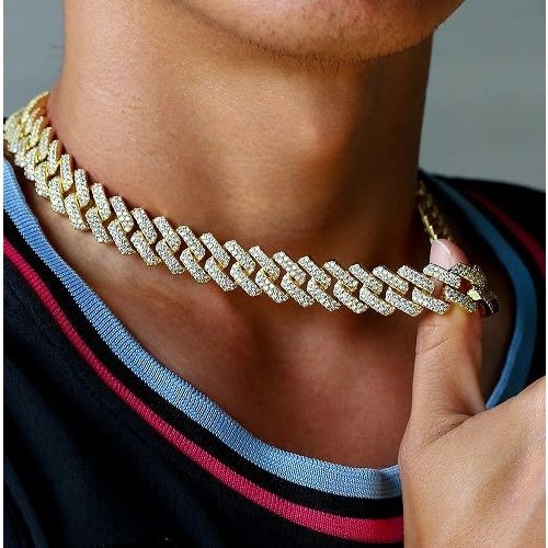 Mens Hip Hop Iced Miami Cuban Chain 