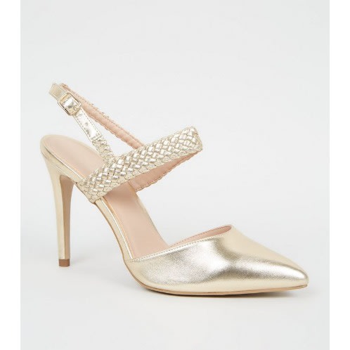 new look gold shoes