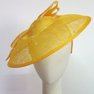 yellow occasion hat