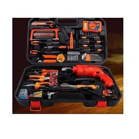 tool box with drill