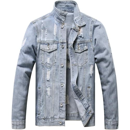 Mens thin cheap denim jacket