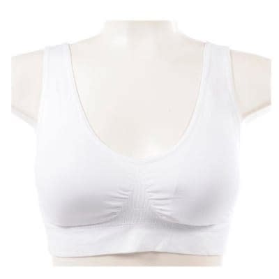 ladies white sports bra
