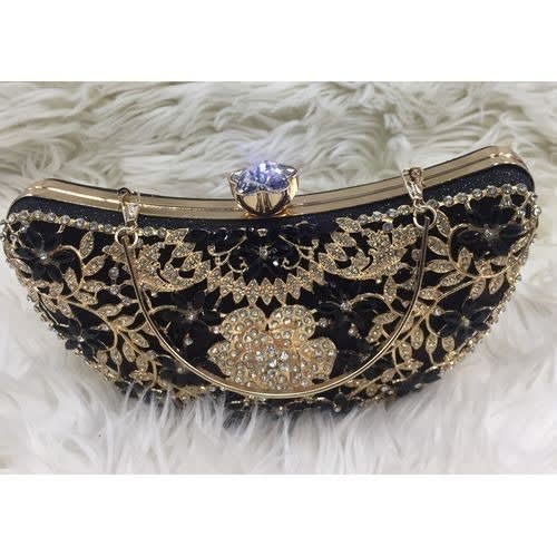 Gold metallic clutch online purse