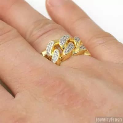 Iced Out Cuban Link Ring Konga Online Shopping