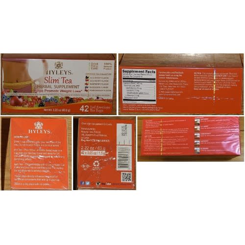 Hyleys Slim Tea Weight Loss Herbal Supplement Cleanse & Detox 42
