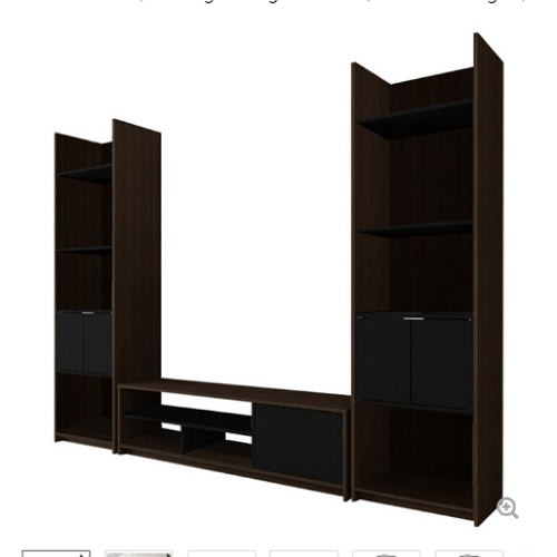 Sadia Besant Small Space 3 Piece Tv Stand And 2 Storage Towers Set