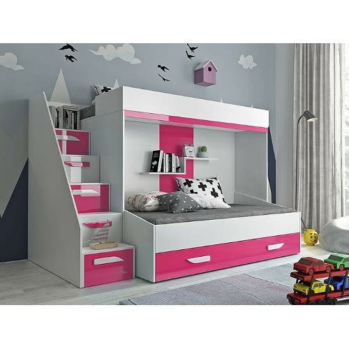Bunk Bed With Drawers And Bookcase, Bunk Beds With Bookcase Headboards